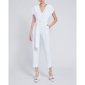 Alice + Olivia Onita Pleated Belted Sleeveless Jumpsuit
